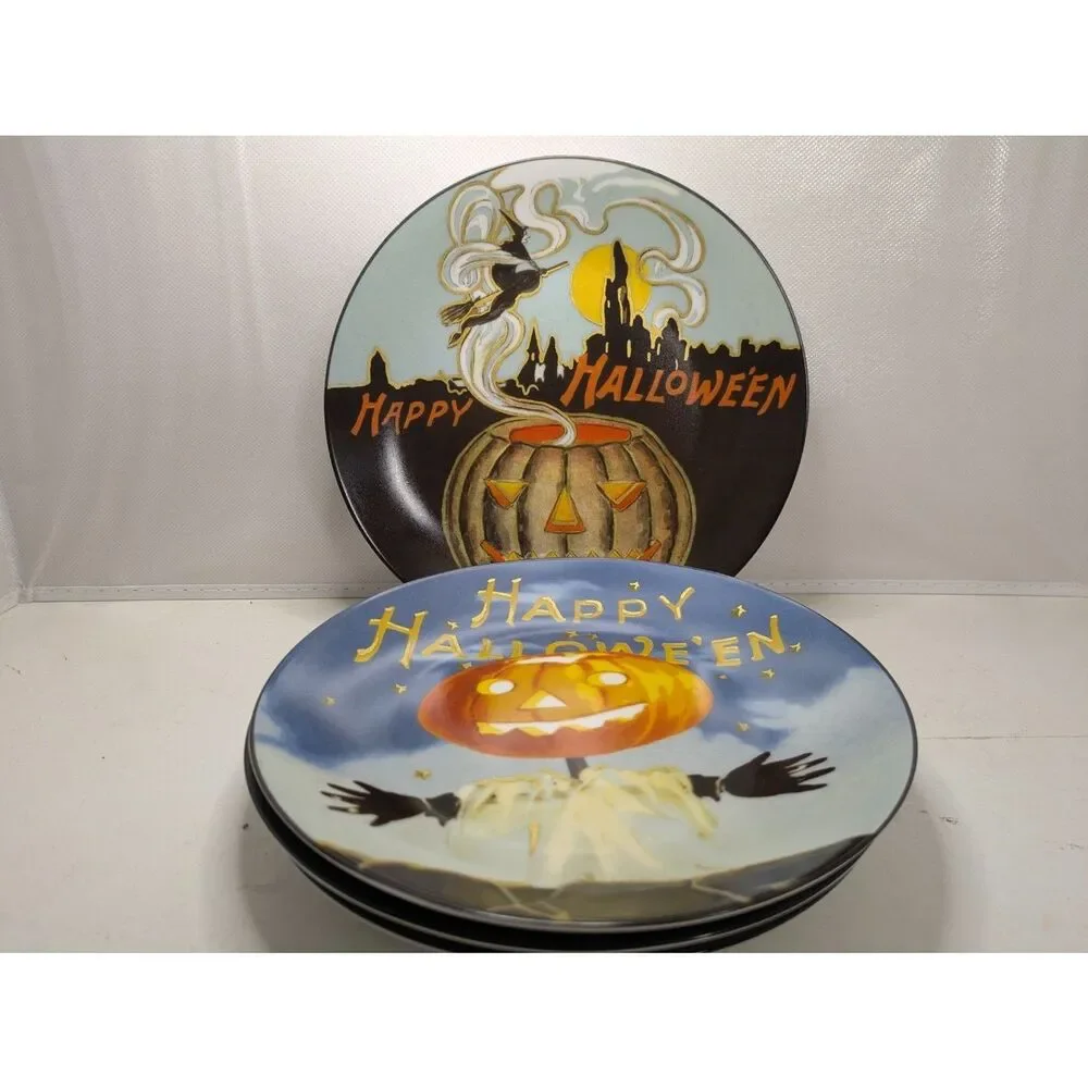 Williams Sonoma Vintage Halloween Salad Plates Set of 4